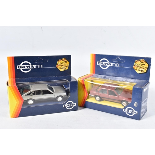 173 - A QUANTITY OF BOXED GAMA 1/43 SCALE DIECAST MODELS OF VAUXHALL AND OPEL CARS, all appear complete an... 