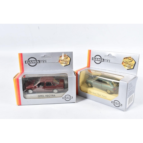 173 - A QUANTITY OF BOXED GAMA 1/43 SCALE DIECAST MODELS OF VAUXHALL AND OPEL CARS, all appear complete an... 