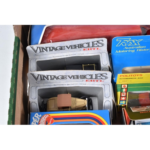 182 - A QUANTITY OF BOXED AND UNBOXED ASSORTED DIECAST VEHICLES, including a quantity of assorted Ford car... 