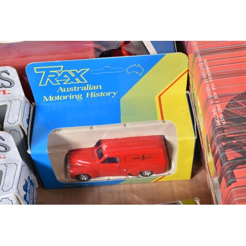 182 - A QUANTITY OF BOXED AND UNBOXED ASSORTED DIECAST VEHICLES, including a quantity of assorted Ford car... 