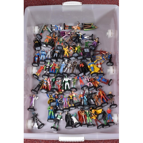 269 - THREE TRAYS OF UNBOXED EAGLEMOSS DC FIGURES, approximately 100 in total, included are Superman, Gree... 