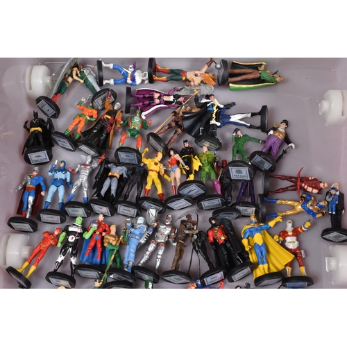 269 - THREE TRAYS OF UNBOXED EAGLEMOSS DC FIGURES, approximately 100 in total, included are Superman, Gree... 