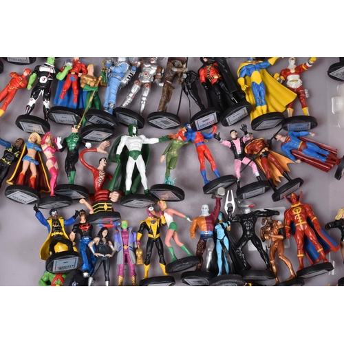 269 - THREE TRAYS OF UNBOXED EAGLEMOSS DC FIGURES, approximately 100 in total, included are Superman, Gree... 