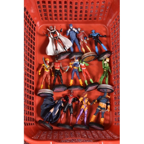 269 - THREE TRAYS OF UNBOXED EAGLEMOSS DC FIGURES, approximately 100 in total, included are Superman, Gree... 