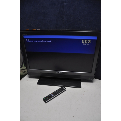 1053 - A SONY KDL-26U3000 26in TV with remote along with a Orion TV19PL120DVDA tv/DVD player with remote (b... 