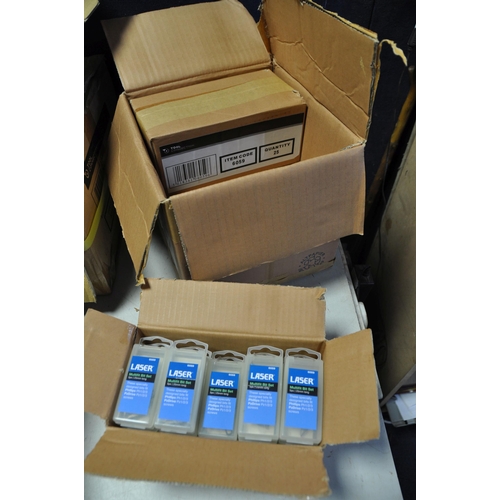 1059 - FOUR BOXES OF SPARES AND CONSUMABLES comprising of two boxes of new unused KAMASA 16mm wood drill 4 ... 