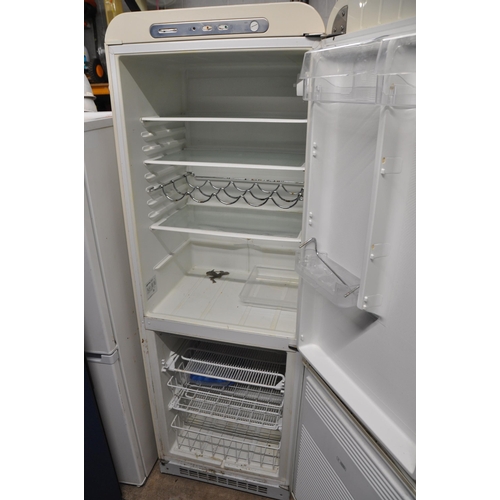 1067 - A SMEG S32STRP3 FRIDGE FREEZER measuring width 60cm x depth 68cm x height 180cm (PAT pass and workin... 