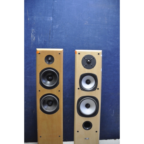 1090 - TWO AEGIS FLOOR STANDING SPEAKERS comprising of a Neo Three in beech and an Evo Three in maple (Cond... 