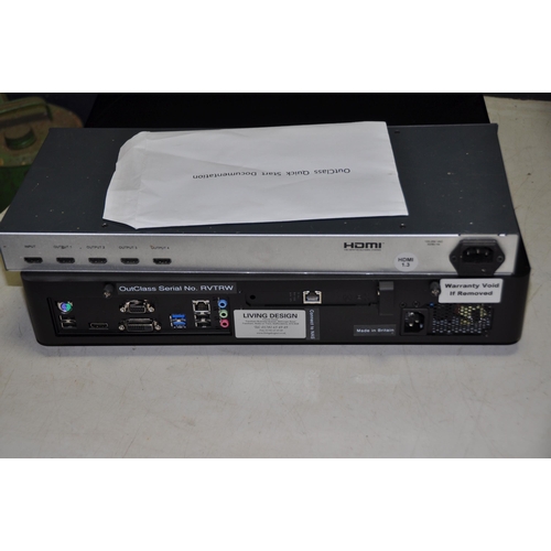 1095 - AN OUTCLASS X NAS MEDIA SERVER Serial No RVTRW with box (no power supply so untested) and a Kramer V... 