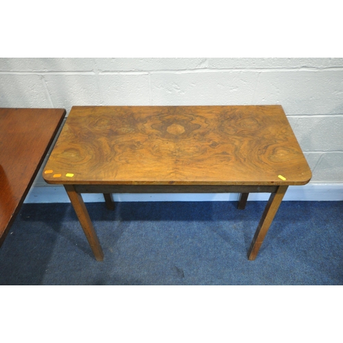 1223 - A GEORGIAN MAHOGAY GATE LEG TABLE, open length 162cm x closed width 56cm x depth 117cm x height 71cm... 