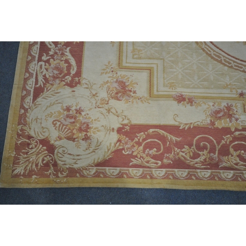 1248 - A LAURA ASHLEY AUBUSSON RUG, 263cm x 185cm