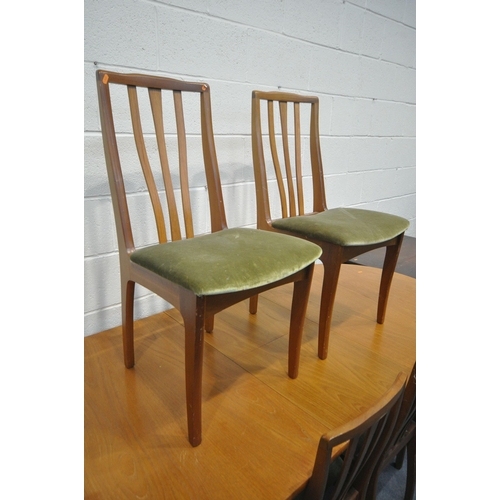 1297 - A MID CENTURY SUTCLIFFE OF TODMORDEN TEAK EXTENDING DINING TABLE, with a single additional leaf, ext... 