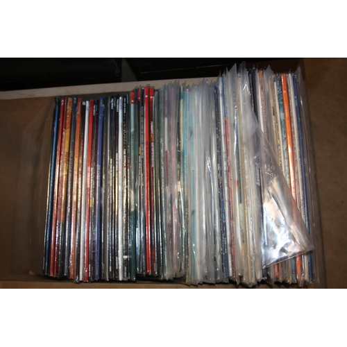 805 - A BESPOKE WHEELED LP TRAY INCLUDING EIGHTY LASERDISC MOVIES and seventy eight LPs of mostly movie So... 