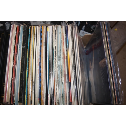 809 - A TRAY CONTAINING APPROX NINETY LPs , 12in AND 7in SINGLES including London Town and Venus and Mars ... 