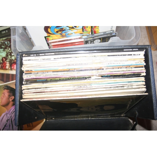 824 - A TRAY AND A CASE CONTAINING EIGHTY FOUR LPs including Help (1st press ,G), For Sale (1st ,G), With ... 