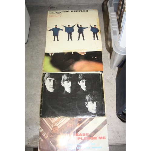 824 - A TRAY AND A CASE CONTAINING EIGHTY FOUR LPs including Help (1st press ,G), For Sale (1st ,G), With ... 