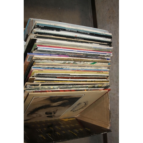 828 - A TRAY CONTAINING APPROX SIXTY LPS including Venus and Mars by Wings (two posters and stickers, EX),... 