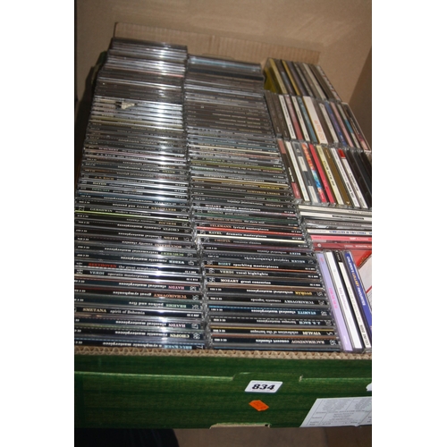 834 - A TRAY AND A DRAWER UNIT CONTAINING SEVENTY SEVEN JAZZ GREATS CDs, 107 The Classic Collection CDs an... 