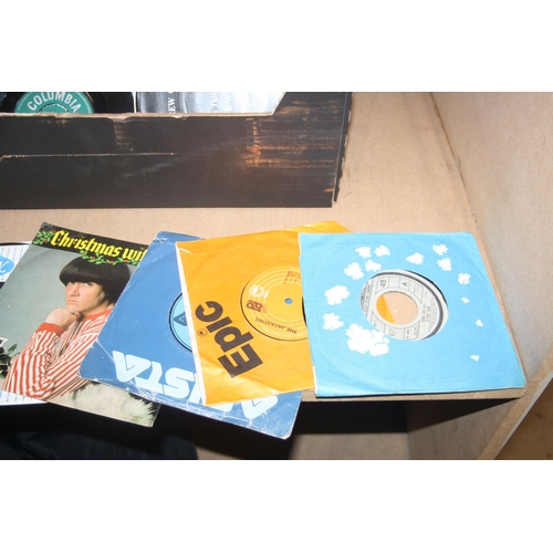 835 - A TRAY CONTAINING APPRO THREE HUNDRED 7in SINGLES including Elvis Presley, Roy Orbison, P J Proby, T... 