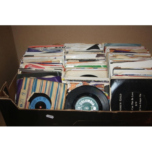 835 - A TRAY CONTAINING APPRO THREE HUNDRED 7in SINGLES including Elvis Presley, Roy Orbison, P J Proby, T... 