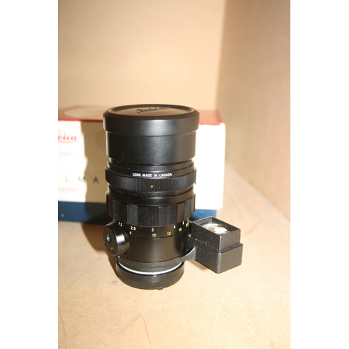 862 - A LEITZ CANADA ELMARIT 135 mm f2.8 LENS with original box Serial No 2289762. Condition lens looks al... 