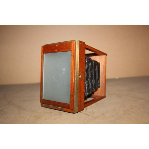 875 - A SKEW AND Co, LONDON XIT 3 FIELD CAMERA with 3x4 plate viewing window, a Bausch and Lomb Series 1 5... 