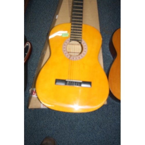 943 - TWO STUDENT CLASSICAL GUITARS by Chantry and Landola