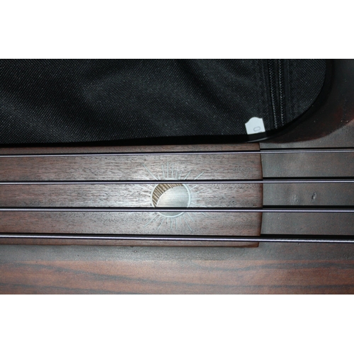 945 - A HANDBUILT FRETLESS BASS GUITAR (possibly Stradi ) with hardwood body and through body neck, Musicm... 