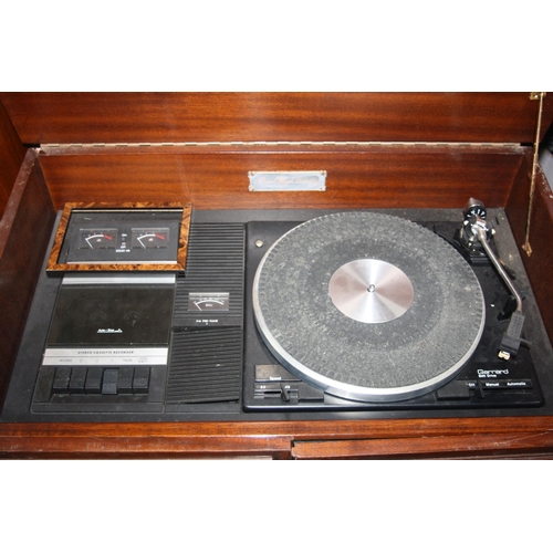 959 - A PERIOD HIGH FIDELITY PHF-20G BACHELORS CHEST with Garrard turntable ( no PAT due to uninsulated pl... 