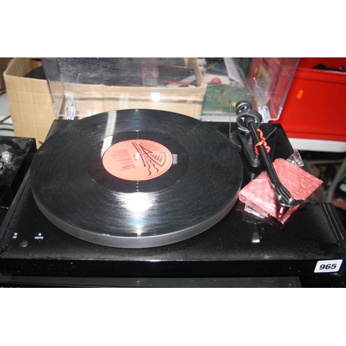 965 - A PRO-JECT DEBUT CARBON ESPRIT SB TURNTABLE with Pro-Ject Tube box Pre Amp ( untested as no power su... 