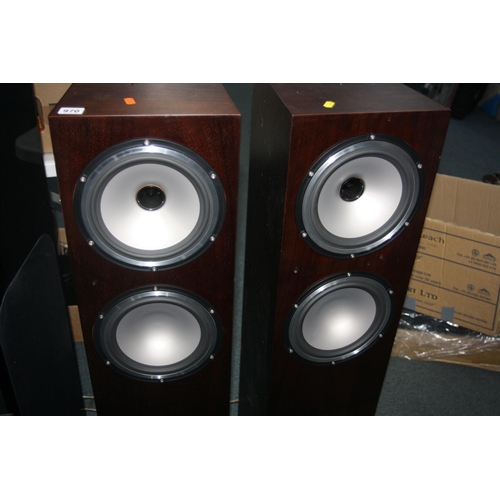 970 - A PAIR OF TANNOY REVOLUTION XT 8F FLOOR STANDING HI FI SPEAKERS in dark Walnut finish ( fully workin... 