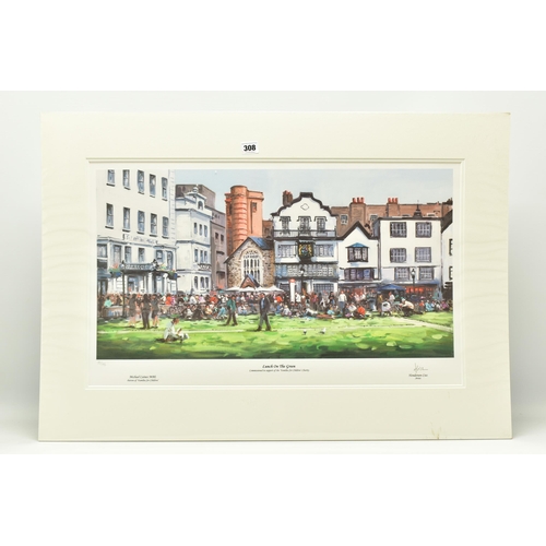 308 - HENDERSON CISZ (BRAZIL 1960) 'LUNCH ON THE GREEN', a signed limited edition print depicting Exeter C... 