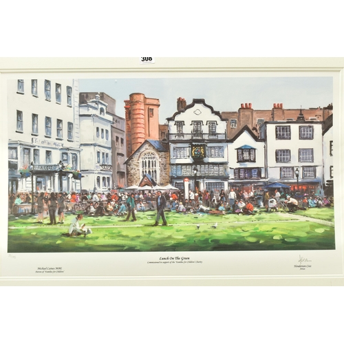 308 - HENDERSON CISZ (BRAZIL 1960) 'LUNCH ON THE GREEN', a signed limited edition print depicting Exeter C... 