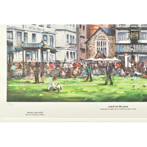 308 - HENDERSON CISZ (BRAZIL 1960) 'LUNCH ON THE GREEN', a signed limited edition print depicting Exeter C... 