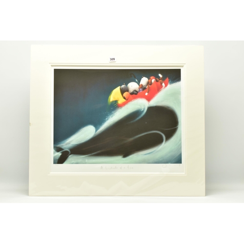 309 - DOUG HYDE (BRITISH 1972) 'A WHALE OF A TIME', a signed limited edition print depicting dogs riding o... 