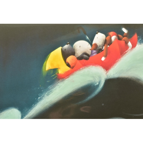 309 - DOUG HYDE (BRITISH 1972) 'A WHALE OF A TIME', a signed limited edition print depicting dogs riding o... 