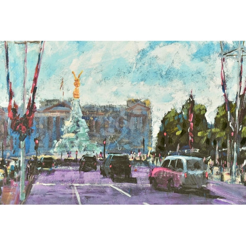 311 - TIMMY MALLETT (BRITISH CONTEMPORARY) 'CELEBRATING ON THE MALL', a signed limited edition box canvas ... 