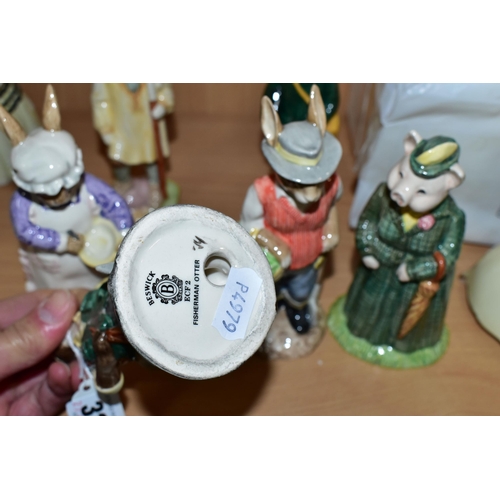 323 - A GROUP OF BESWICK 'ENGLISH COUNTRY FOLK' FIGURES, comprising Huntsman Fox ECF1, Fisherman Otter ECF... 