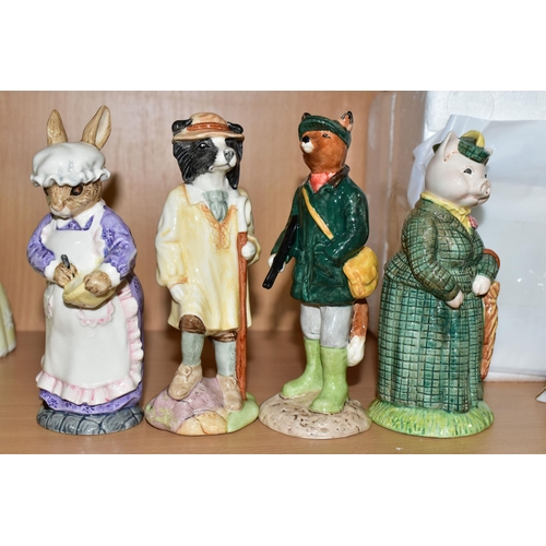 323 - A GROUP OF BESWICK 'ENGLISH COUNTRY FOLK' FIGURES, comprising Huntsman Fox ECF1, Fisherman Otter ECF... 