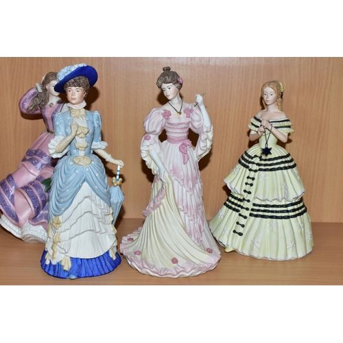 324 - NINE WEDGWOOD FOR SPINK LIMITED EDITION BISQUE FIGURINES, comprising The Royal Wedding 1893 no 1187/... 