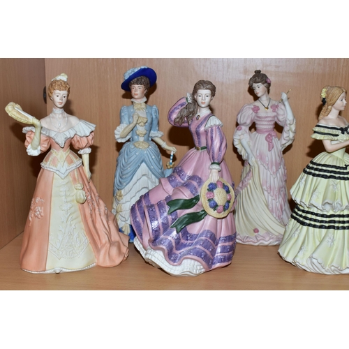 324 - NINE WEDGWOOD FOR SPINK LIMITED EDITION BISQUE FIGURINES, comprising The Royal Wedding 1893 no 1187/... 