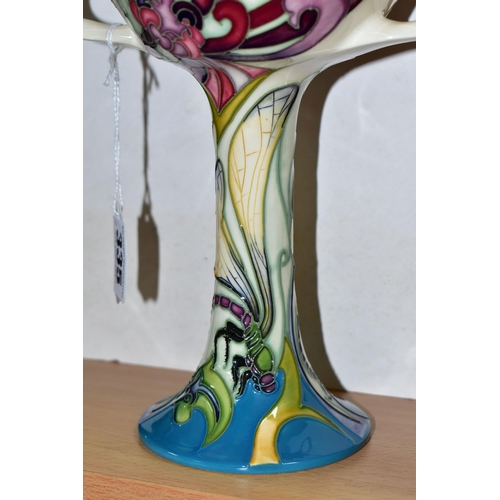 335 - A MODERN MOORCROFT POTTERY 'KINGSMERE FEN' COVERED COUPE, designed by Emma Bossons, impressed and pa... 