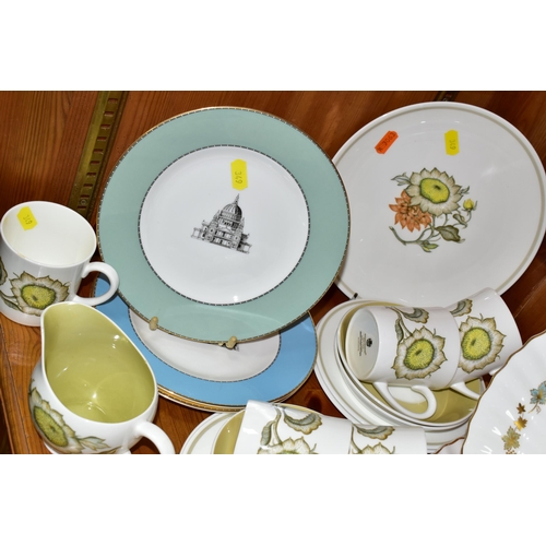 349 - A GROUP OF ASSORTED CERAMICS, comprising Royal Doulton 'Belvedere' pattern nine dinner plates, nine ... 