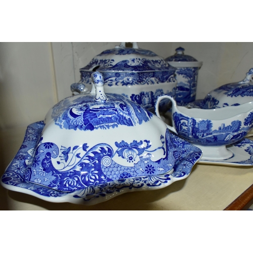 352 - FIVE PIECES OF SPODE ITALIAN DESIGN DINNERWARE, comprising two large rectangular covered tureens, a ... 