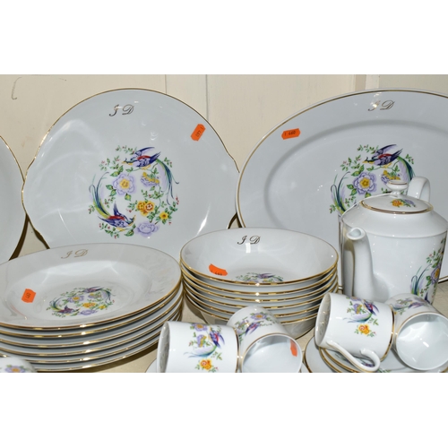 357 - A MONOGRAMMED ROYAL LIMOGES DINNER SERVICE, exclusively for Limoges Renaissance, monogrammed in gold... 