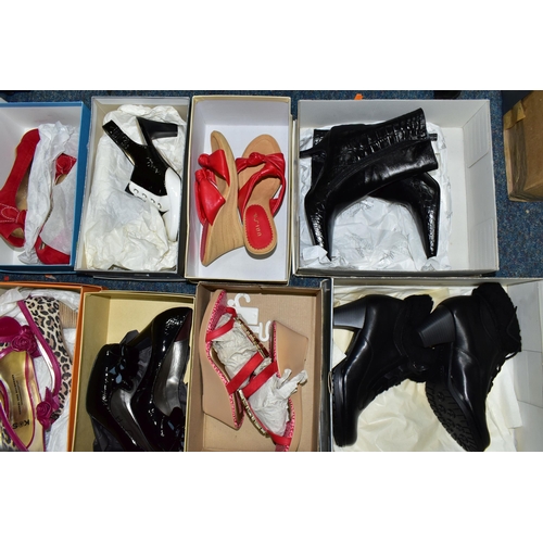 381 - TWENTY THREE BOXED PAIRS OF LADIES SHOES AND BOOTS, sizes 4-5, brands to include Manas Design, Romba... 