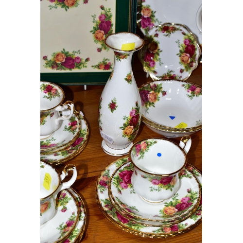 397 - A COLLECTION OF ROYAL ALBERT 'OLD COUNTRY ROSES' PATTERN TEAWARES, comprising a teapot (marked as se... 