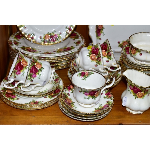 397 - A COLLECTION OF ROYAL ALBERT 'OLD COUNTRY ROSES' PATTERN TEAWARES, comprising a teapot (marked as se... 