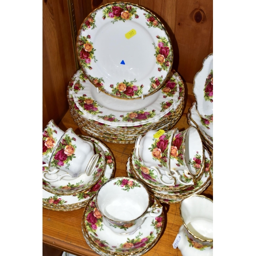 397 - A COLLECTION OF ROYAL ALBERT 'OLD COUNTRY ROSES' PATTERN TEAWARES, comprising a teapot (marked as se... 