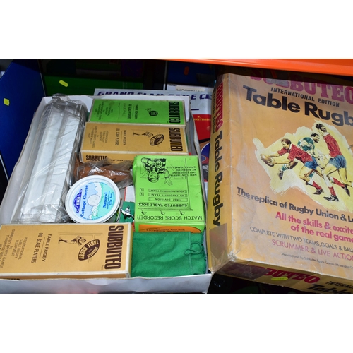 414 - A QUANTITY OF ASSORTED TOYS, GAMES AND PUZZLES, to include boxed Subbuteo Table Rugby International ... 